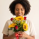 Buquê de  Rosas Girassois
