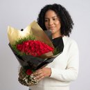 Buquê Luxo 48 Rosas Vermelhas 