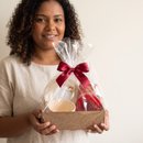 Cesta Presente Romântica Chá e Chocolate Lindt
