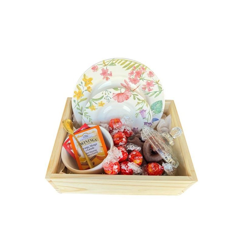 Cesta Doce Jardim com Bombons Lindt