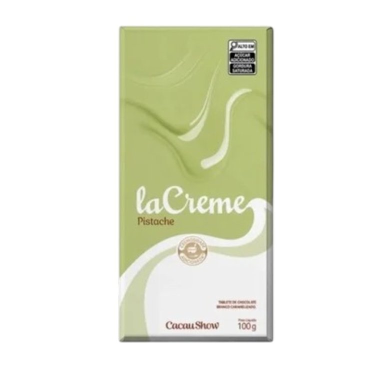 Tablete laCreme de Chocolate Branco com Pistache 100g