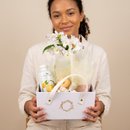 Cesta Acolhimento com Orquídea e Delícias
