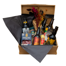 Cesta com Cervejas Artesanais e Chocolate Luxo