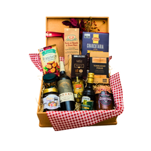 Cesta Presente Gourmet com Vinho & Pasta Italiana