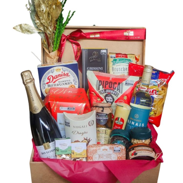 Cesta de Natal Gourmet Luxo Roma 20 itens