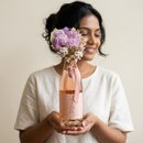 Espumante Rosé Decorado com Flores