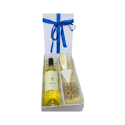 Cesta Vinho Branco e Queijos