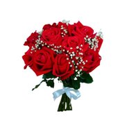 Buque 12 Rosas Vermelhas com Gipso