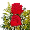 KIt Arranjo 2 Rosas Importada com Coração e bombom