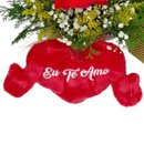 KIt Arranjo 2 Rosas Importada com Coração e bombom