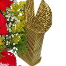KIt Arranjo 2 Rosas Importada com Coração e bombom