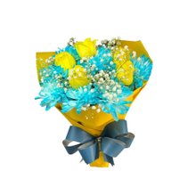 Buquê Patriota de Rosas Amarelas 