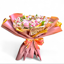 Lindo Buquê Nude De Rosas e Astromélias