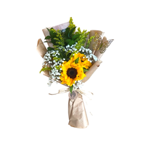 Clássico Buquê de 2 Girassóis Embalagem Kraft