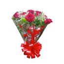 Buquê de 8 Rosas Vermelhas Naturais 