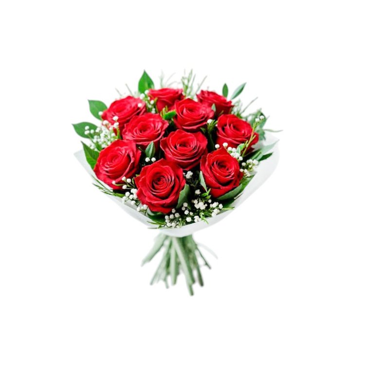 Charmoso Buquê de Rosas Vermelhas