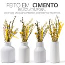 Conjunto 4 Vasos Garrafa Cimento com Flores Secas