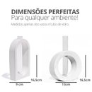 Par Vasos Janela e Redondo de Cimento com Flores Secas