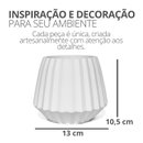 Vaso Diamante Cimento Branco 13cm 