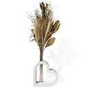 Arranjo De Flores Secas Decorativo Vaso Solitário Amor