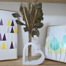 Arranjo De Flores Secas Decorativo Vaso Solitário Amor