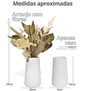 Arranjo De Flores Secas Decorativo Vaso Garrafa Lisa