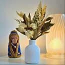 Arranjo De Flores Secas Decor Vaso Garrafa Vintage 