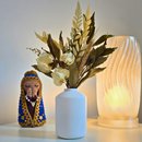 Arranjo De Flores Secas Decorativo Vaso Garrafa Cilín