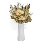Arranjo De Flores Secas Decorativo Vaso Solitário List