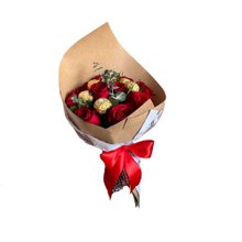 Buquê Rosas e Ferrero Rocher