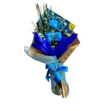 Buquê Rosas Azuis Noite Estrelada