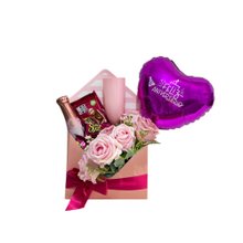 Cesta Envelope Flowers Aniversário