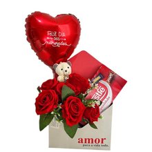 Caixa Envelope Flores, Chocolates Amor