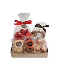 Cesta Corações de Biscoitos 