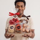 Cesta Corações de Biscoitos 