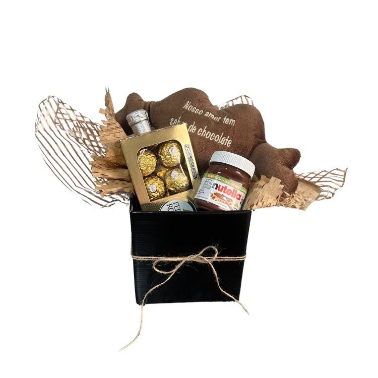 Cesta Amor com Sabor de Chocolate