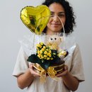 Cesta Flor Amarela 
