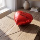 Balão Metalizado Coração Vermelho Personalizado 