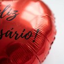 Balão Metalizado Coração Vermelho Personalizado 