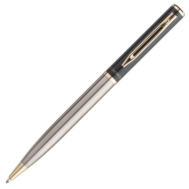 Caneta Crown Capricci Metal Preta e Prata