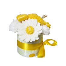 Arranjo Flores de Velas Aromáticas Amarelas