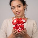 Arranjo Flores de Velas Aromáticas Vermelhas