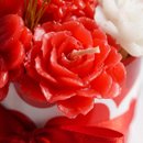 Arranjo Flores de Velas Aromáticas Vermelhas