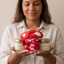 Kit Arranjo de Flores Aromáticas Vermelhas