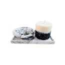 Kit Decorativo Vela Aromática, Bandeja e Concha
