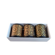 Kit Presente Trio de Velas Mandala Gold