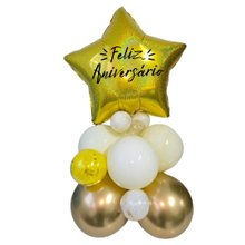 Bubble Estrela Dourada  Feliz Aniversário