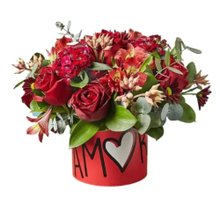 Arranjo Rosas e Alstroemérias