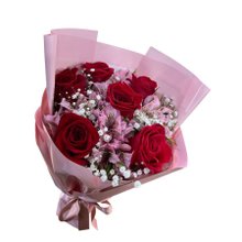 Buquê Rosas Vermelhas e Astromélias