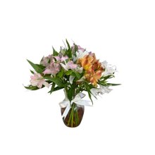 Arranjo de Astromélia no Vidro 